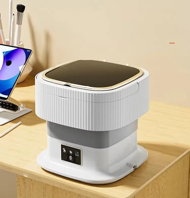 11L Folding Portable Washing Machine with Spin Dryer – Mini Travel Washer