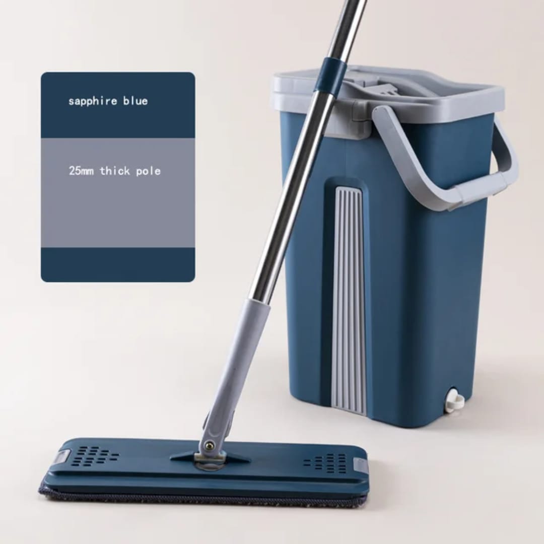 360° Flat Floor Mop with Bucket – Effortless Cleaning for Your Home
