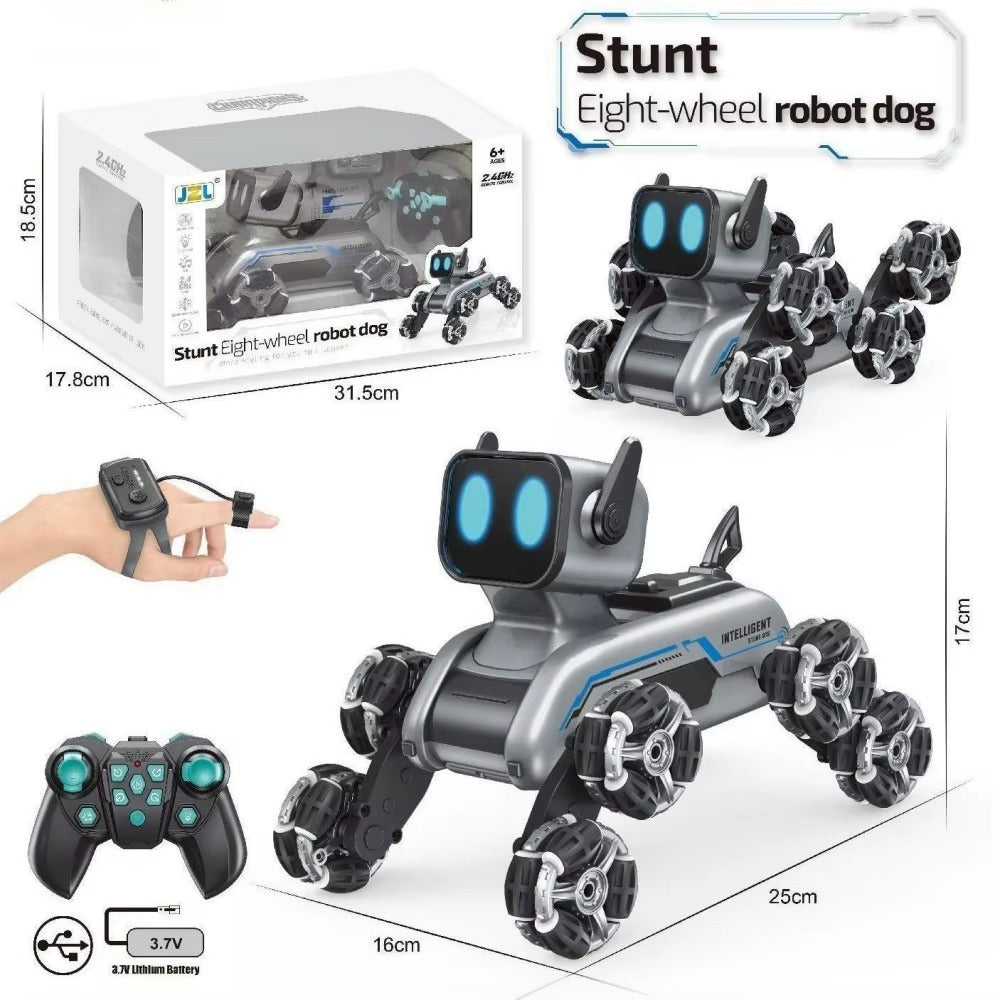 Remote Control Robot Dog – 8-Wheel Climbing Stunt RC Toy