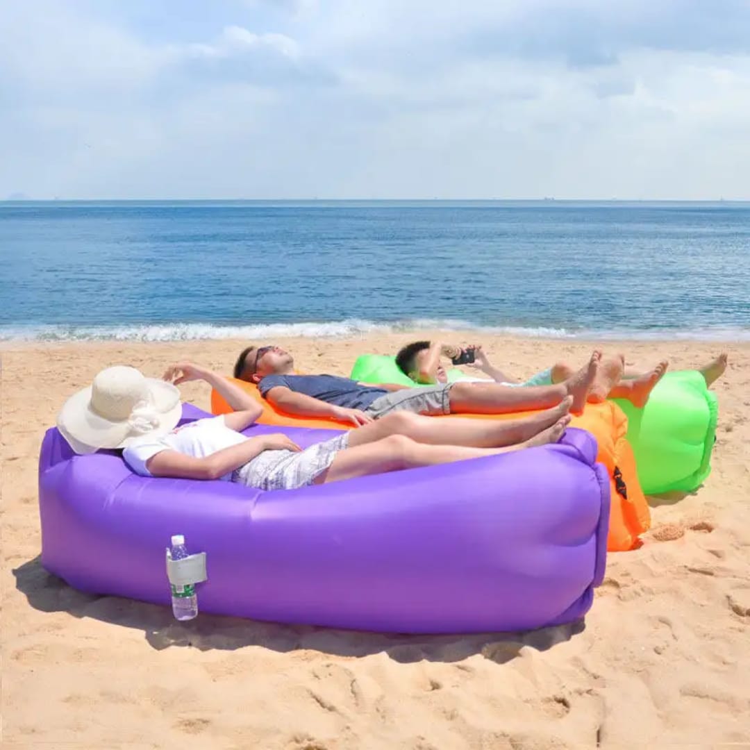 Portable Folding Air Sofa – Fast Inflatable Outdoor Sofa Bed (No Air Pump Required)