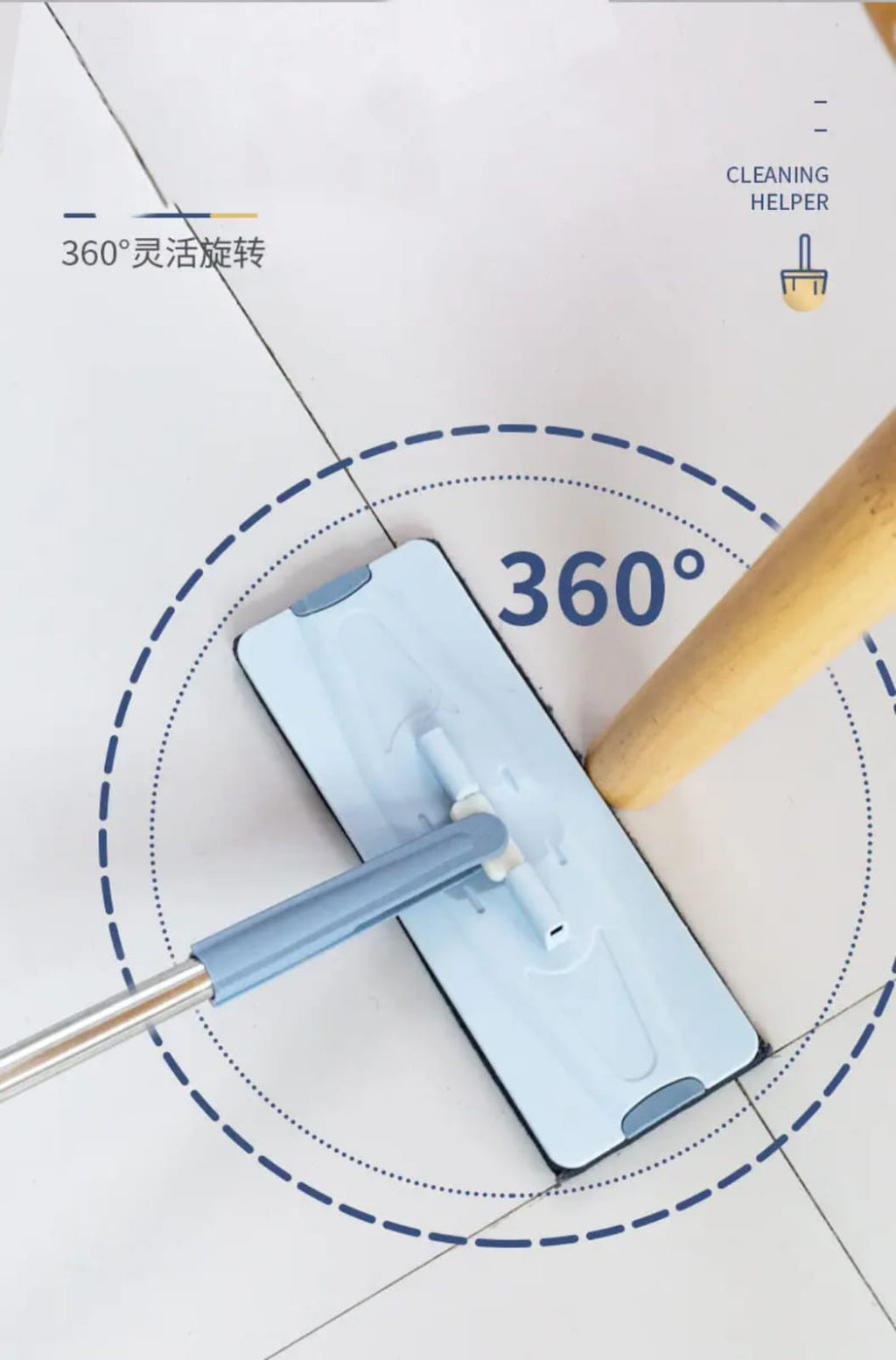 360° Flat Floor Mop with Bucket – Effortless Cleaning for Your Home