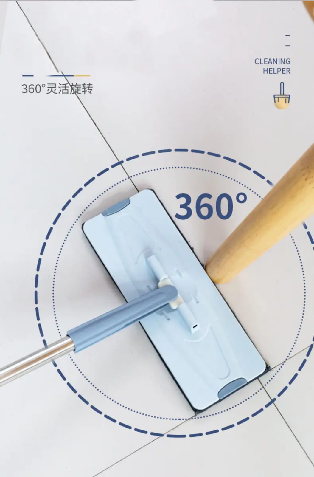 360° Flat Floor Mop with Bucket – Effortless Cleaning for Your Home