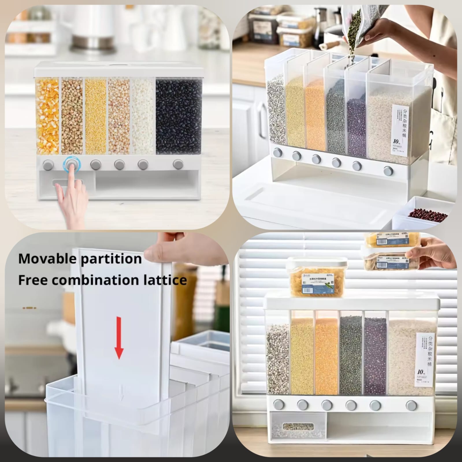 6-in-1 Cereal Dispenser – Premium Quality (Box Packing)
