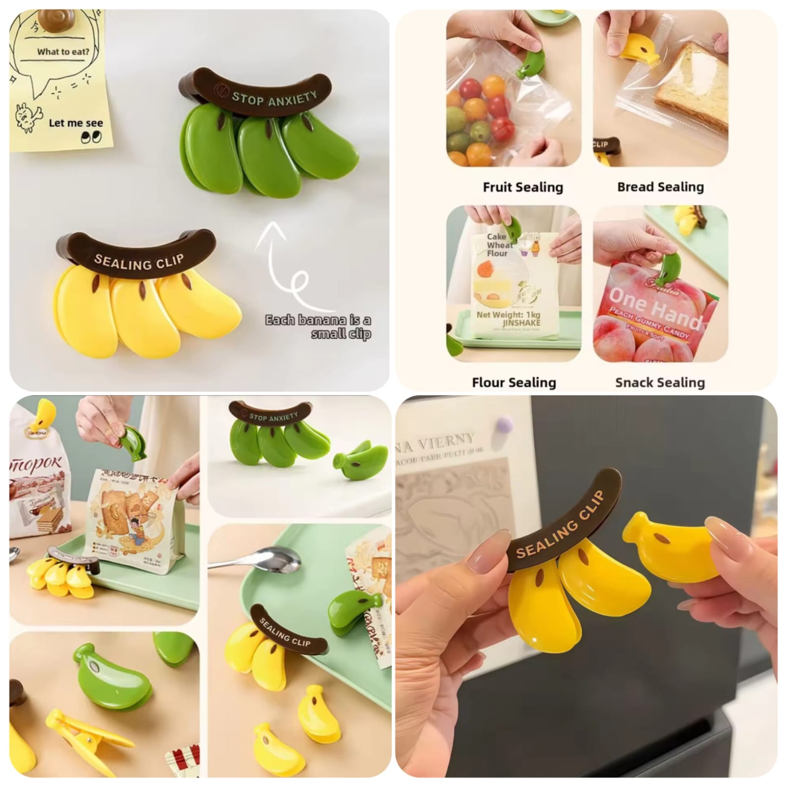Banana Fridge Magnetic Sealing Clip – Freshness Keeper (Random Colours)