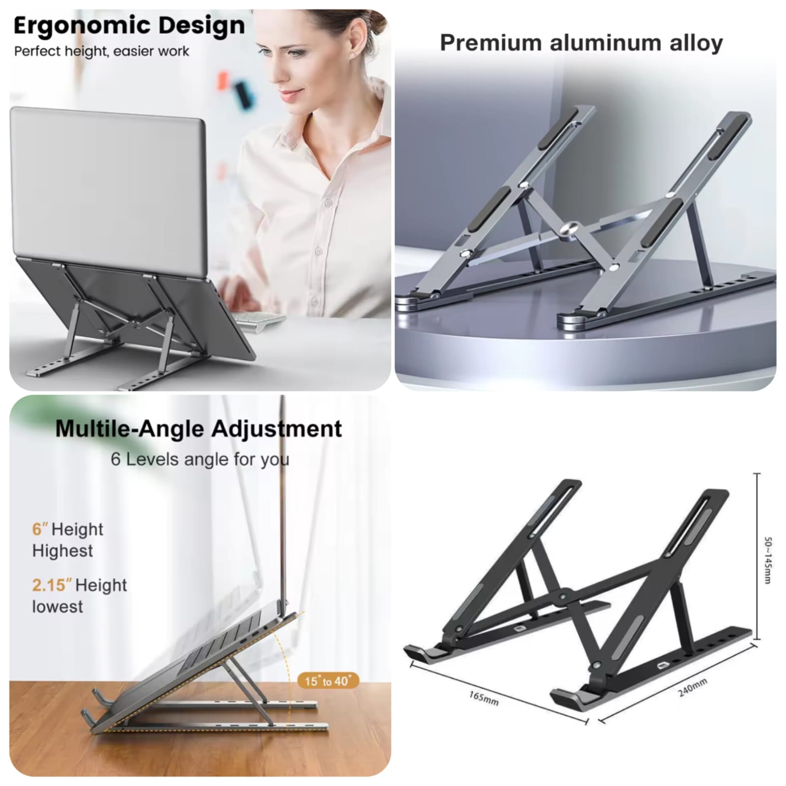 Folding Laptop Stand – Portable &amp; Adjustable