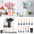 Silicone Utensils 12PCS Set – Premium Kitchen Tools (Random Colours)