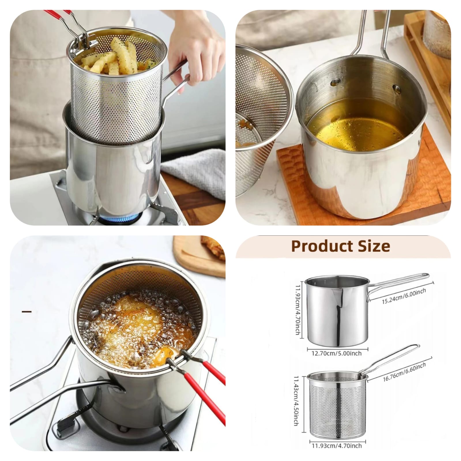 Stainless Steel Deep Fryer – Frying Pot (Box Packing)
