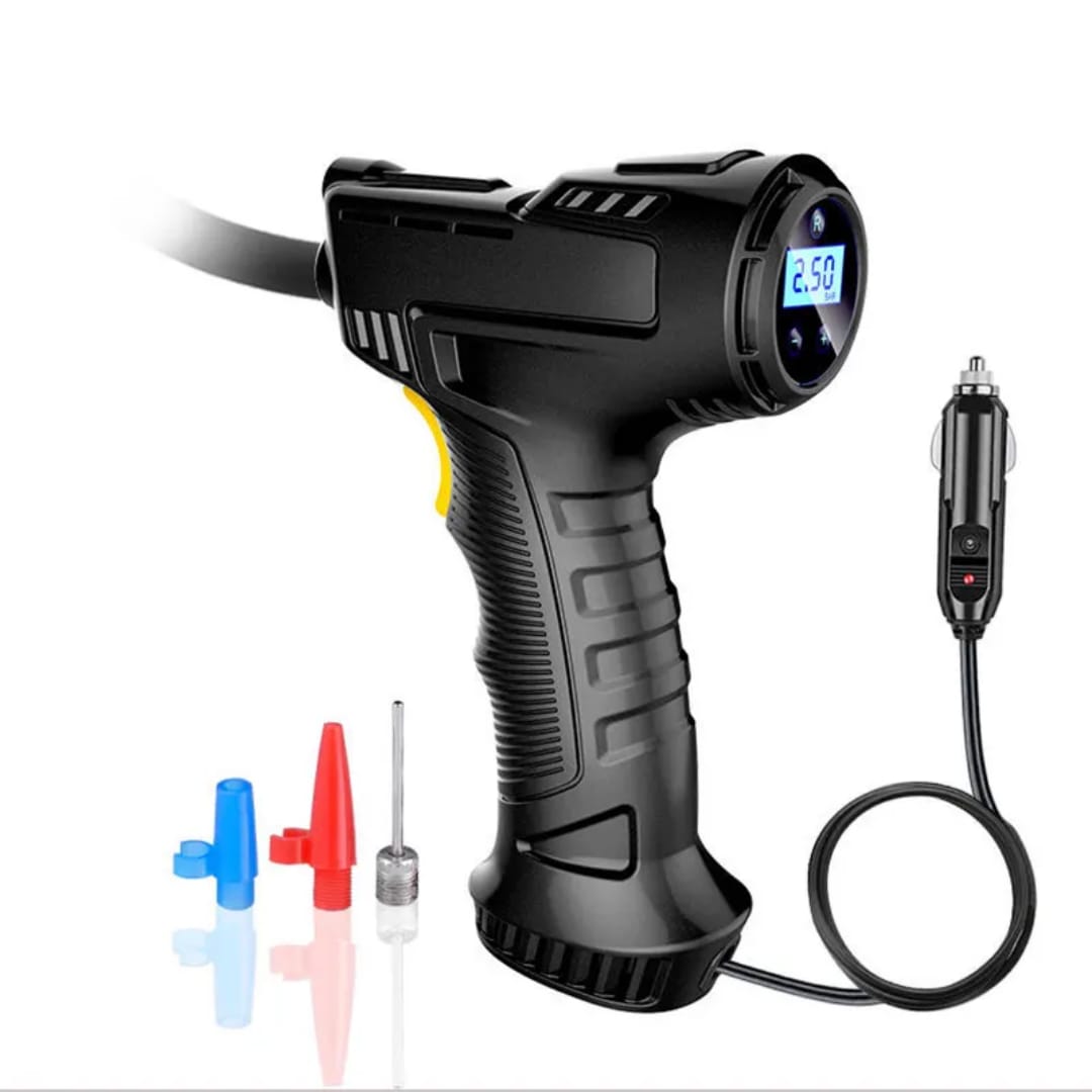 Mini Cordless Tire Inflator with LCD Display & LED Light