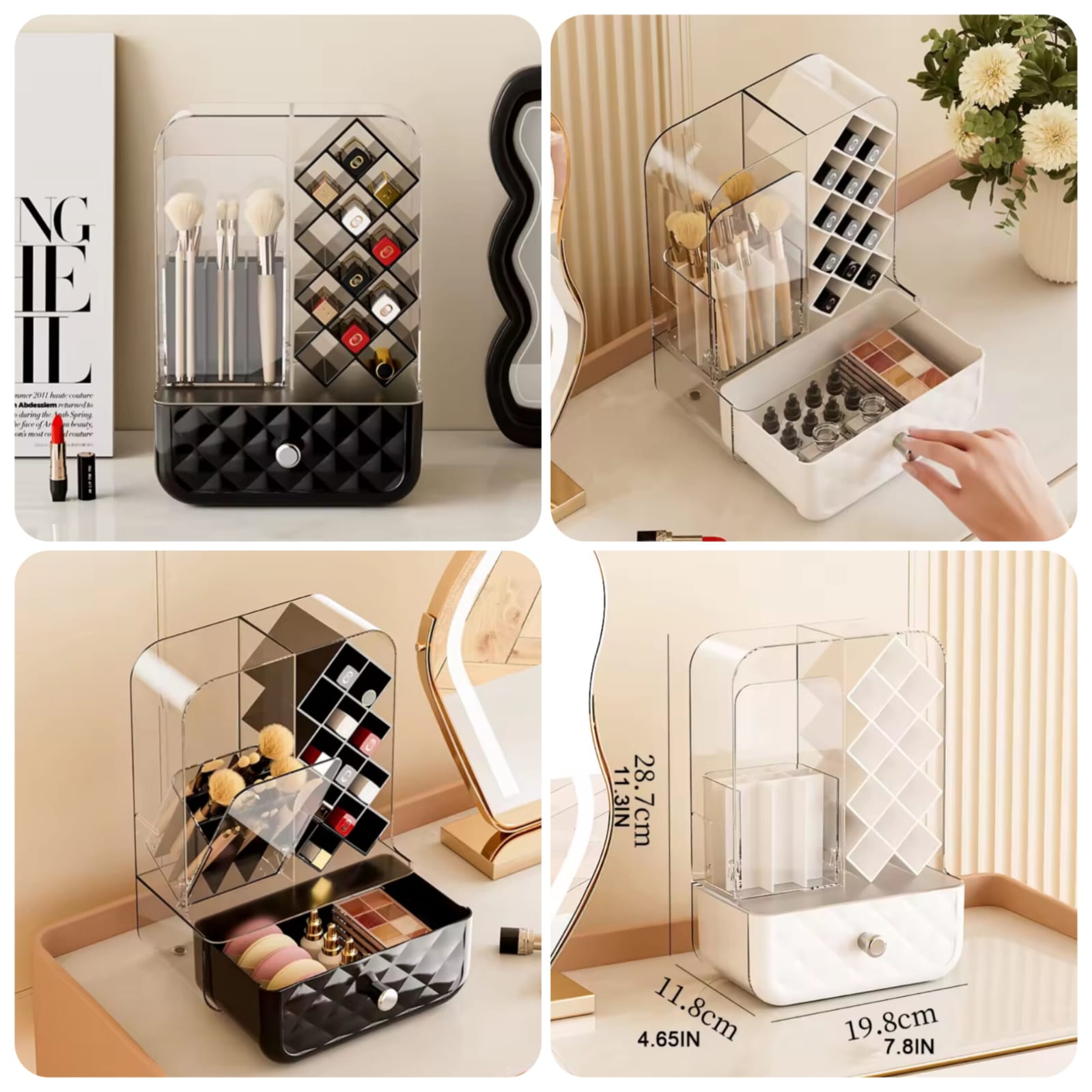 Multi-Purpose Desktop Large Capacity Makeup Brush & Lipstick Storage Rack