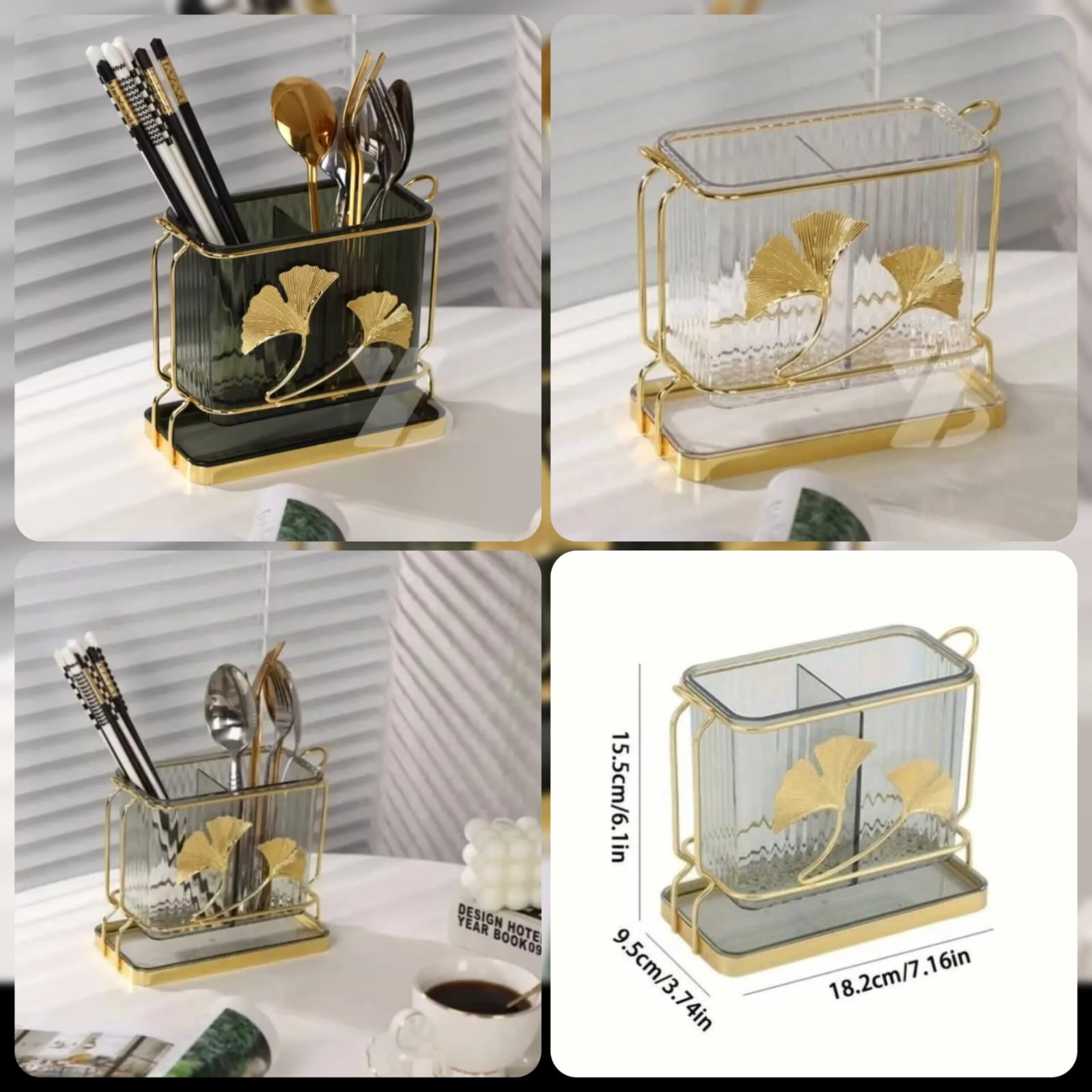 Leaf Cutlery Holder (Random Colours)