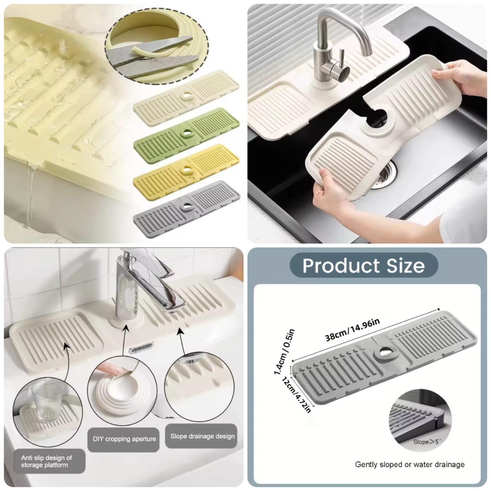Silicone Sink Mat (Random Colour)